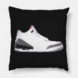 AIR JORDAN III RETRO PIXELATED ART SHOE COLLECTION Pillow