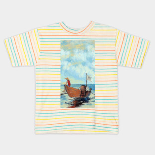 Straw Hat on the Sea Kids T-Shirt