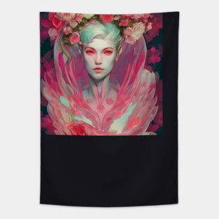 angel flower manga Tapestry