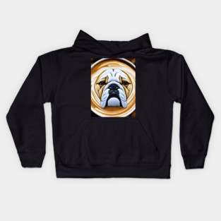 dog latte cup Kids Hoodie