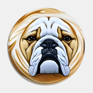 dog latte cup Pin