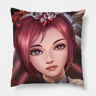 red hair anime girl Pillow