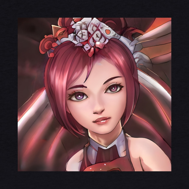 red hair anime girl by animegirlnft