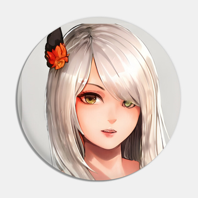 white hair anime art Pin by animegirlnft