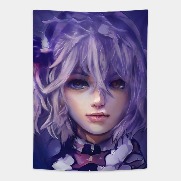 anime art manga kawaii Tapestry by animegirlnft