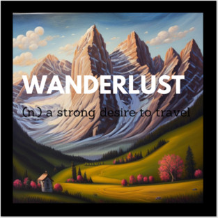 wanderlust strong desire to travel sticker Posters and Art