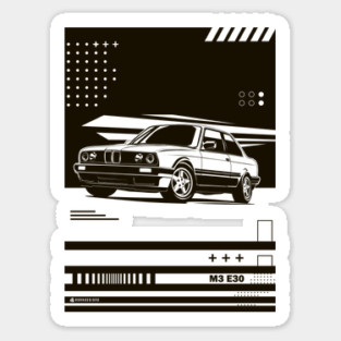 E30 M3 1970 vintage classic car Sticker