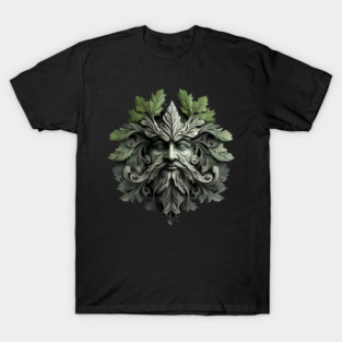 Greenman Botanical Face T-Shirt