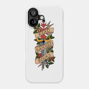 Banned Books Traditional Tattoo Phone Case