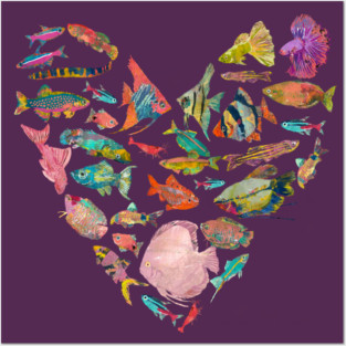 Heart of Tropical Fish Posters and Art