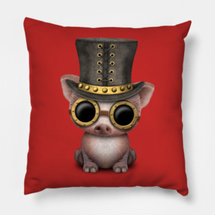 Steampunk Baby Pig Pillow