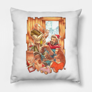 Winter Warmers: The Elf and the Toymaker Pillow