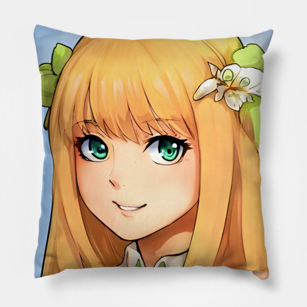 anime  blonde hair Pillow by animegirlnft