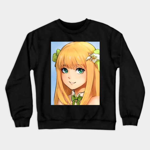 anime  blonde hair Crewneck Sweatshirt by animegirlnft