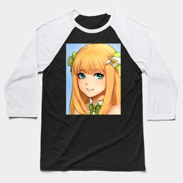 anime  blonde hair Baseball T-Shirt by animegirlnft