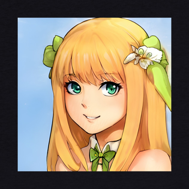 anime  blonde hair by animegirlnft