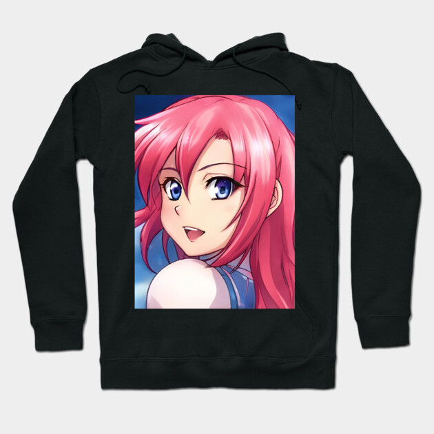 manga pink hair anime girl Hoodie by animegirlnft