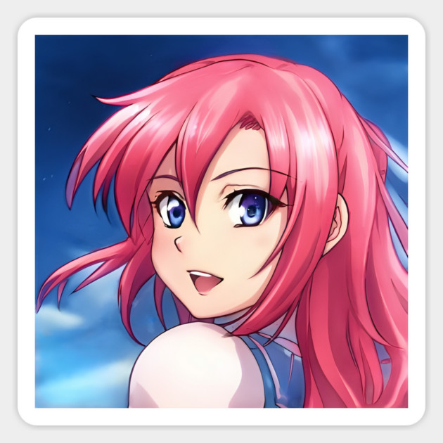 manga pink hair anime girl Magnet by animegirlnft