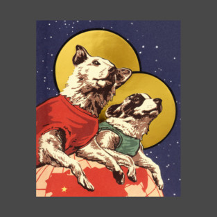 Vintage Dogs in Space T-Shirt