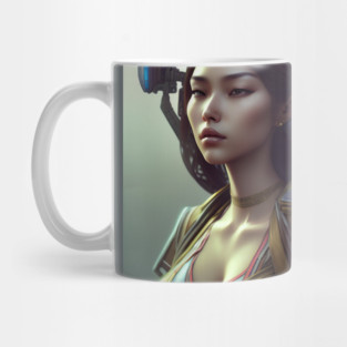 cyber girl with camera Mug