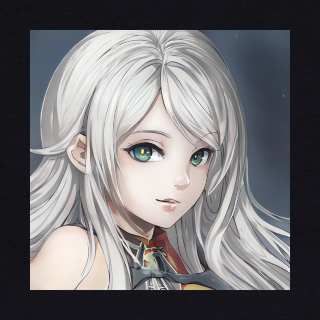 manga cosplay otaku  girl with hair white by animegirlnft