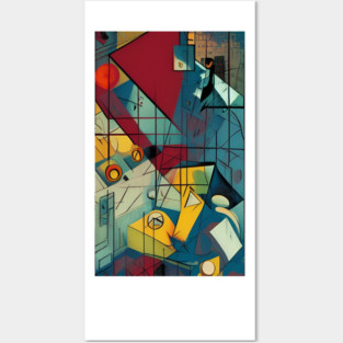Cubist Line Composition Posters and Art