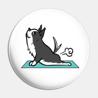 Border Collie Yoga Pose Pin