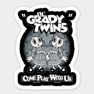 Lil Spooky Twins - Creepy Cute - Spooky Goth Horror - Vintage Cartoon Sticker