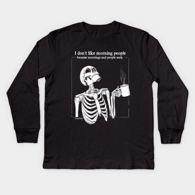 At Least There's Coffee Kids Long Sleeve T-Shirt by Tommy Devoid
