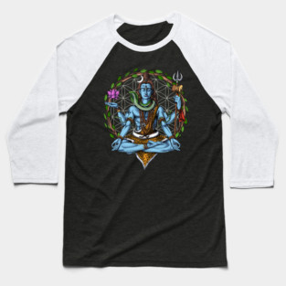 Hindu Shiva Meditation Baseball T-Shirt