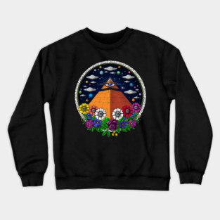 Egyptian Pyramid Alien UFO Crewneck Sweatshirt