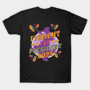 Figment For President 2024 world showcase Theme Park Distressed Design T-Shirt