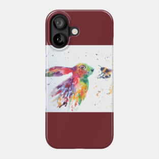 Colourful Hare and a Bumble bee Phone Case
