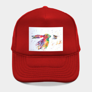 Colourful Hare and a Bumble bee Hat