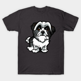 Shih Tzu - Black and White T-Shirt
