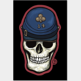 Civil War Skull Posters and Art