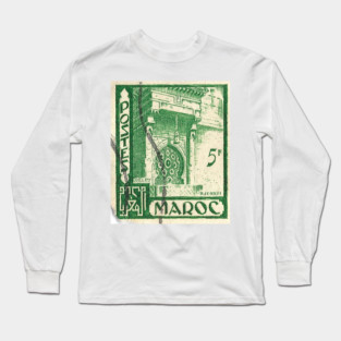 Moroccan Stamp, 1920s Long Sleeve T-Shirt