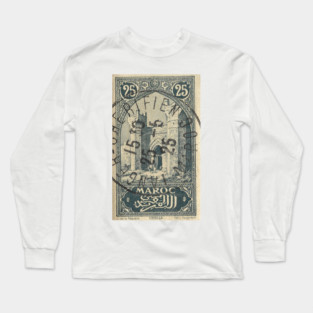 Moroccan Stamp, 1920s Long Sleeve T-Shirt
