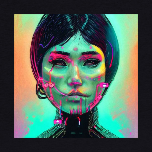 otaku girl anime face by animegirlnft