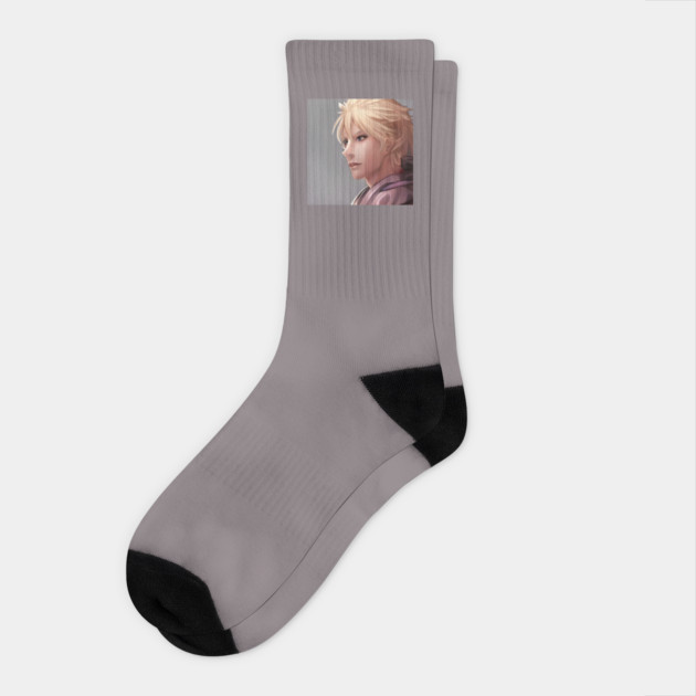 Anime Boy Cute Face Socks by animegirlnft