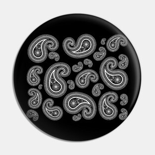 Paisleys on black Pin