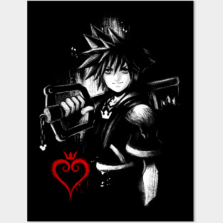 Sora Ink - Kingdom Hearts Video Game - Key Blade Posters and Art