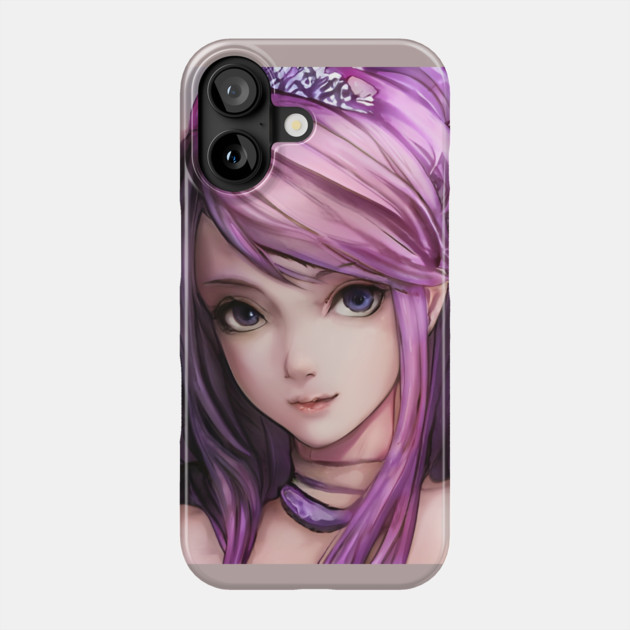 Anime Manga Girl Pink Hair Phone Case by animegirlnft