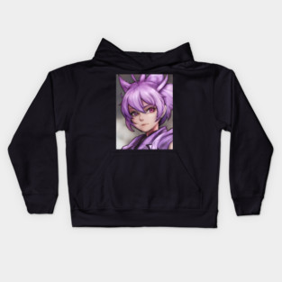 Anime Boy Purple Hair Manga Pink Eye Kids Hoodie
