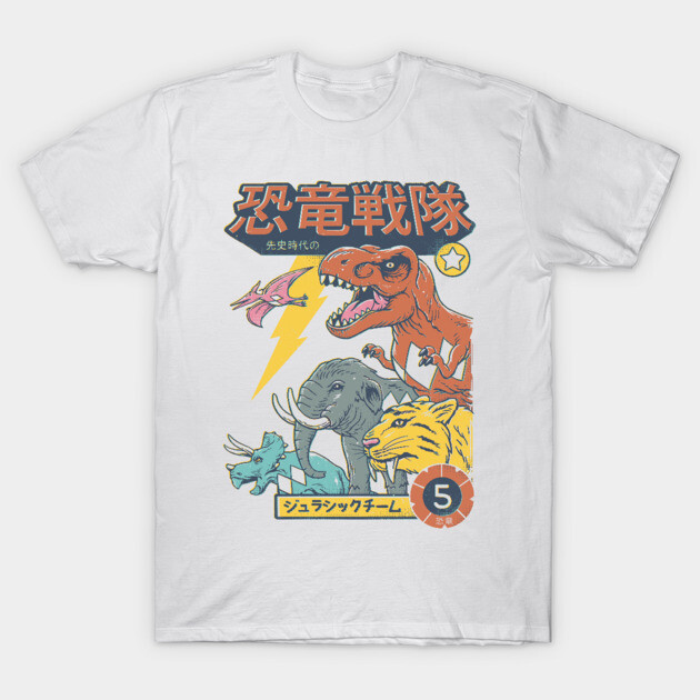 Dino Sentai Squad T-Shirt by Meowster Catana by Vincent Trinidad Art 