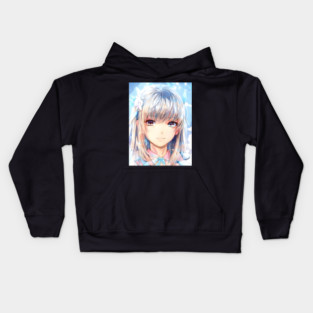 Flower Awesome Anime Girl Manga Kids Hoodie