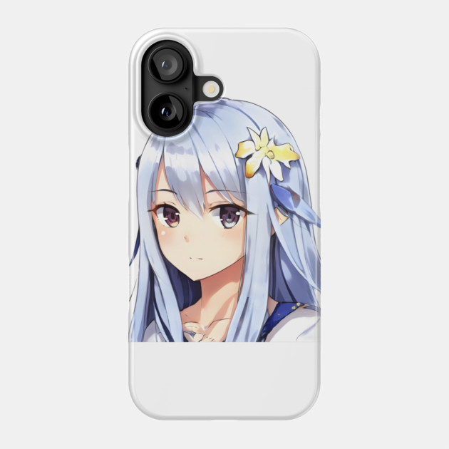 Anime Girl Face is Daydreaming Phone Case by animegirlnft