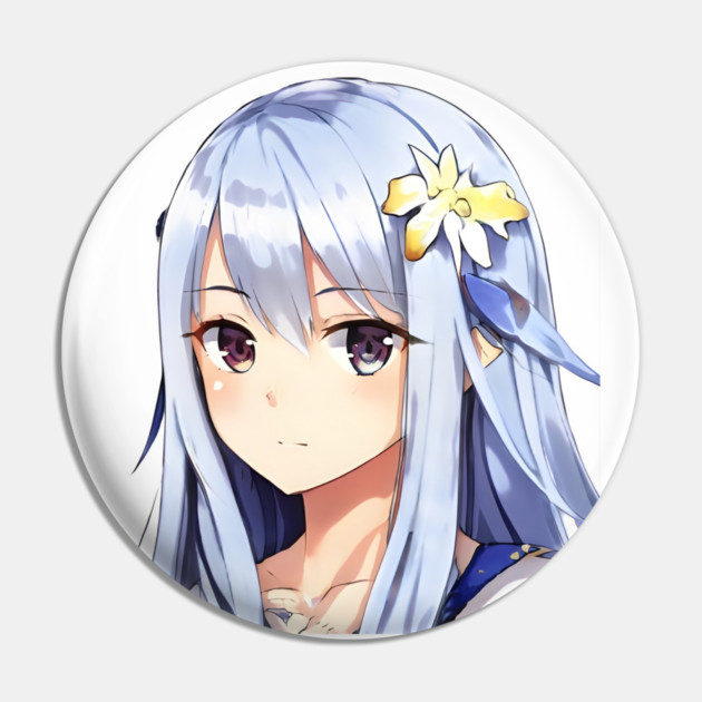 Anime Girl Face is Daydreaming Pin by animegirlnft