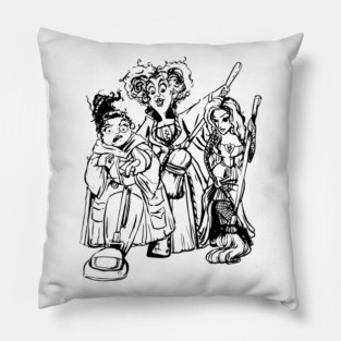 Three Spooky Witches Pillow