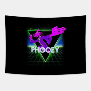 Hong Kong Phooey Retro 80s Neon Landscape Tapestry